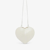 Le Coeur snow white leather crossbody bag