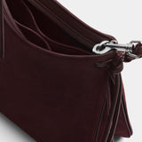 Gig small oxblood suede shoulder bag