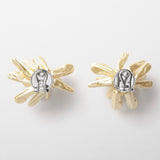 Cluster gold earrings