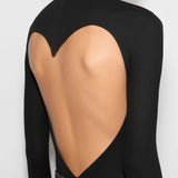 Heart black jersey body