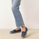 Piia denim logo espadrille flats