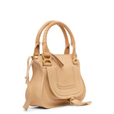 Marcie beige leather double carry bag