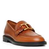 Marcie brown leather loafers