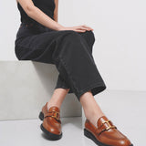 Marcie brown leather loafers