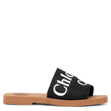 Woody black slide sandals