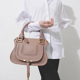 Marcie blush leather double carry bag