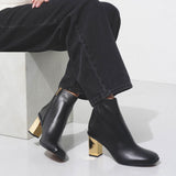 Rebecca black leather ankle boots