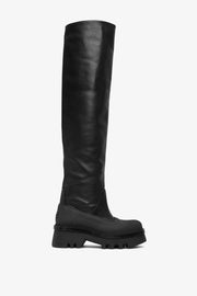 Raina black overknee leather boots