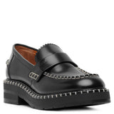 Noua black leather loafers