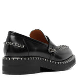 Noua black leather loafers