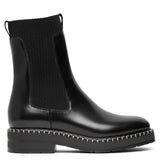 Noua black leather ankle boots