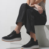 Nama black mesh sneakers