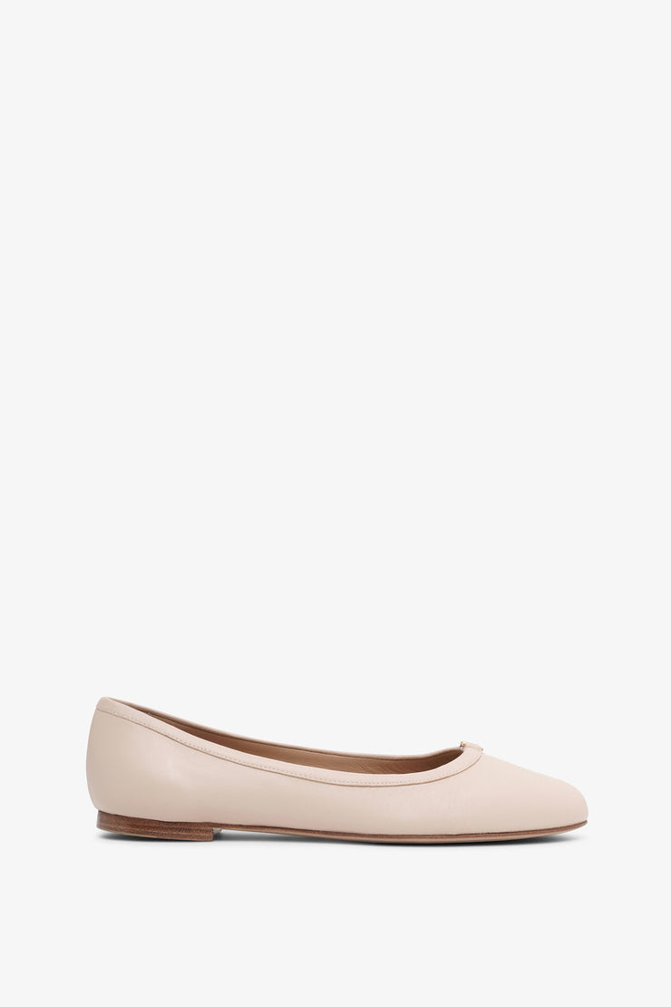 Marcie beige leather ballerinas