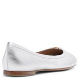 Marcie silver leather ballerinas