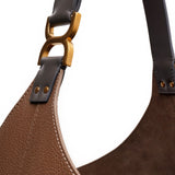 Marcie taupe leather shoulder bag
