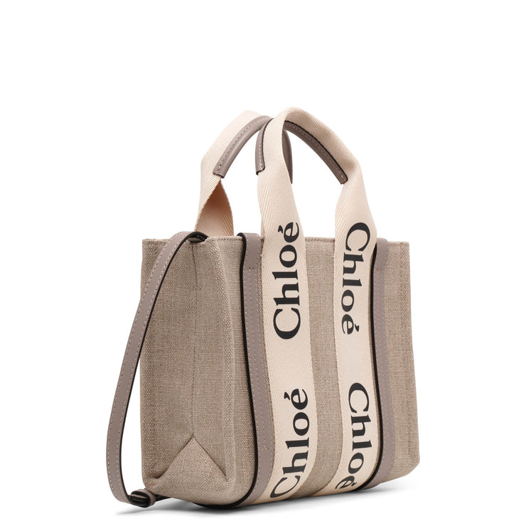 Woody small grey canvas bag