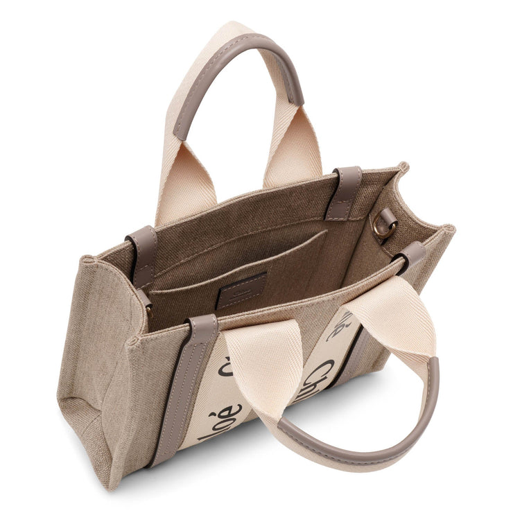 Woody small grey canvas bag