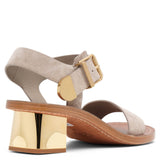 Rebecca greige suede sandals