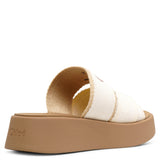 Mila white linen flats