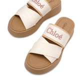 Mila white linen flats