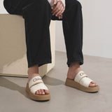 Mila white linen flats