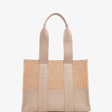 Woody medium beige leather bag