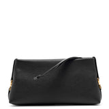 Marcie black leather clutch