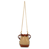 Marcie raffia bucket bag