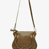 Marcie dark khaki leather tote bag