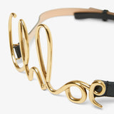 C Chloe gold leather belt