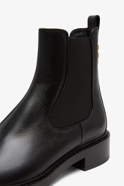 Marcie black leather chelsea boots