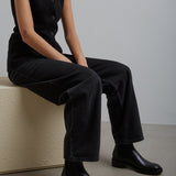 Marcie black leather chelsea boots