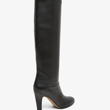 Eve black leather high boots
