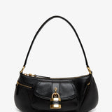 The 99 black leather shoulder bag
