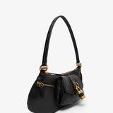 The 99 black leather shoulder bag