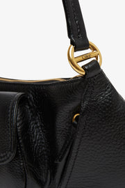 The 99 black leather shoulder bag