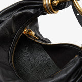 Small black bracelet hobo bag