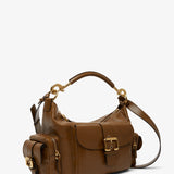 Shiny dark khaki camera bag
