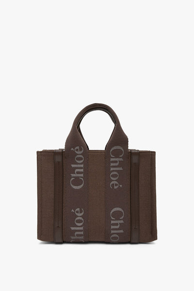 Woody brown small tote bag