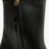 Georgia black leather ankle boots