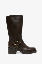 Dakota dark brown leather boots