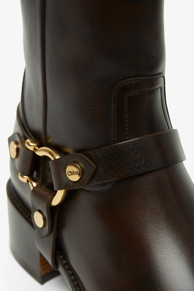 Dakota dark brown leather boots