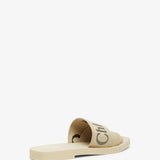 Woody beige slides
