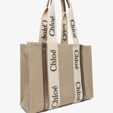 Woody medium shiny grey canvas bag