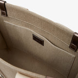 Woody medium shiny grey canvas bag