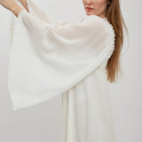 Fluid silk crepon mini dress