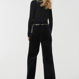 Flared tailored velvet trousers