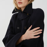 Oversized short wool coat