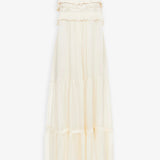 Long silk charmeuse dress