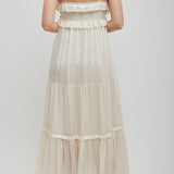 Long silk charmeuse dress